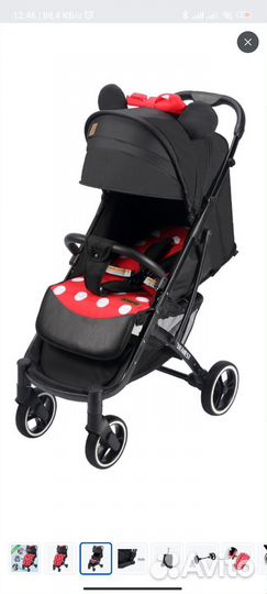 Прогулочная коляска dearest 818 plus black minnie