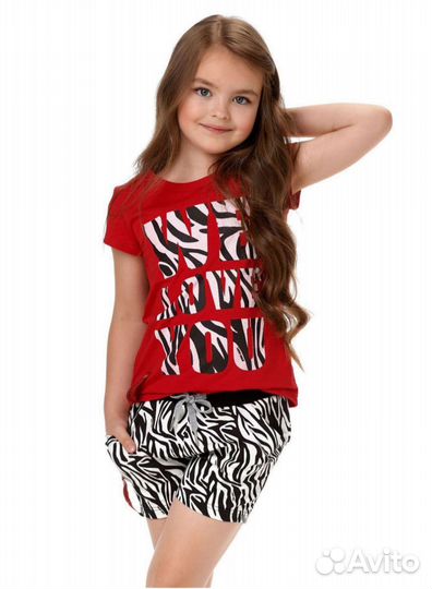 Комплект (футболка+шорты+юбка