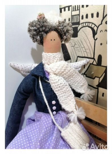 Текстильная кукла Тильда 60см
