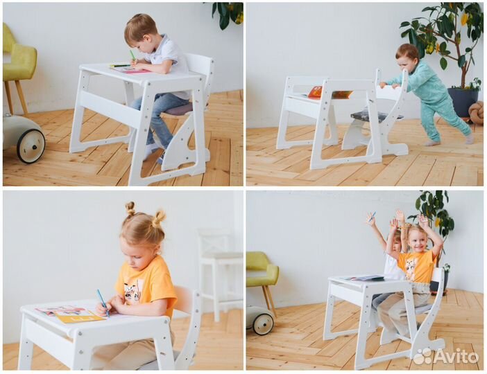 Растущая парта + стул + подушка Комплект