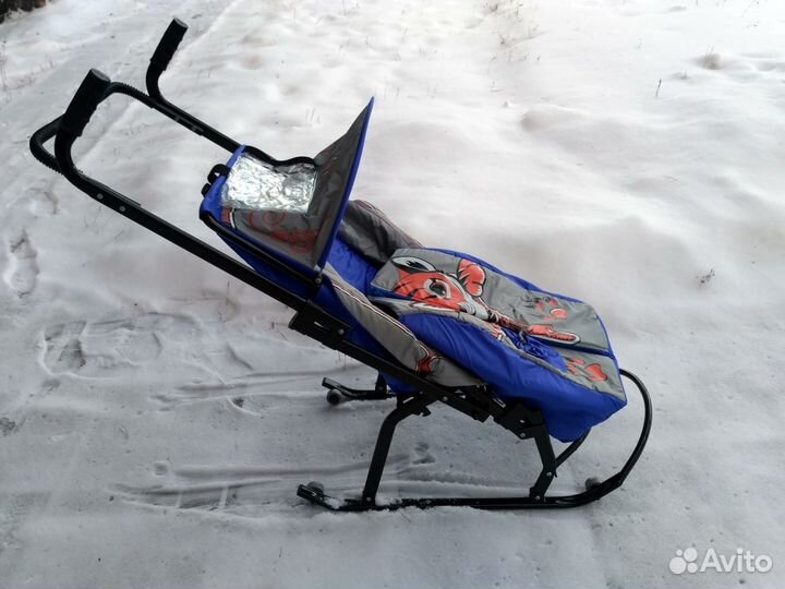 Санки-коляска новые (тигренок)