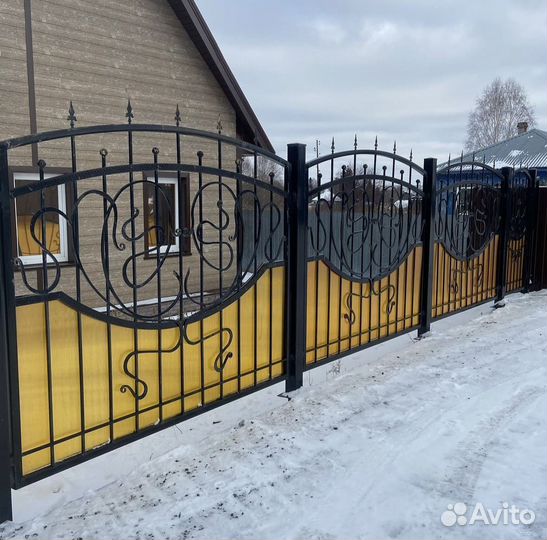 Секционный забор кованый забор