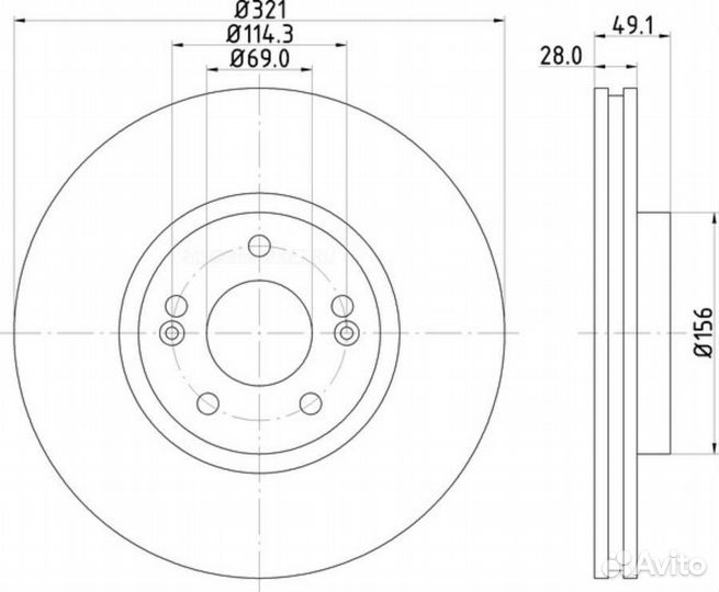 Nisshinbo ND6056K Диск тормозной перед