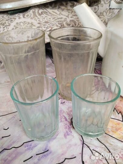 Стаканы граненые и граненые стопки СССР