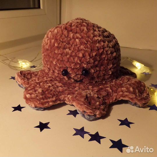 Осьминог перевертыш вязаный