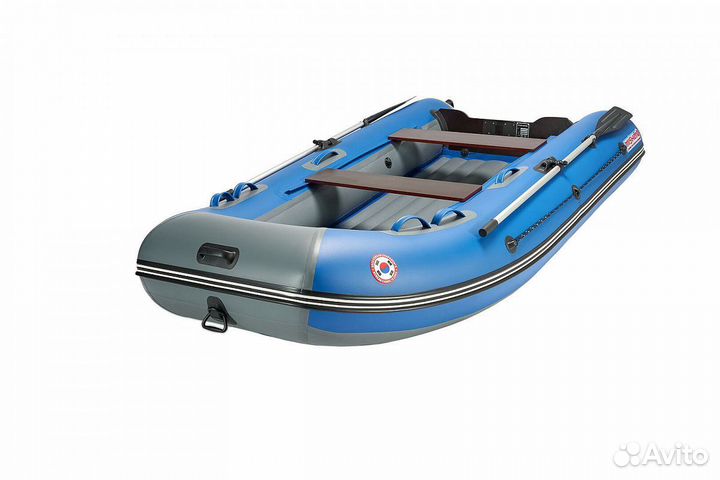 Лодка mishimo lite 335. серо-синяя