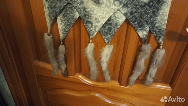 Шарф. С хвостиками норки