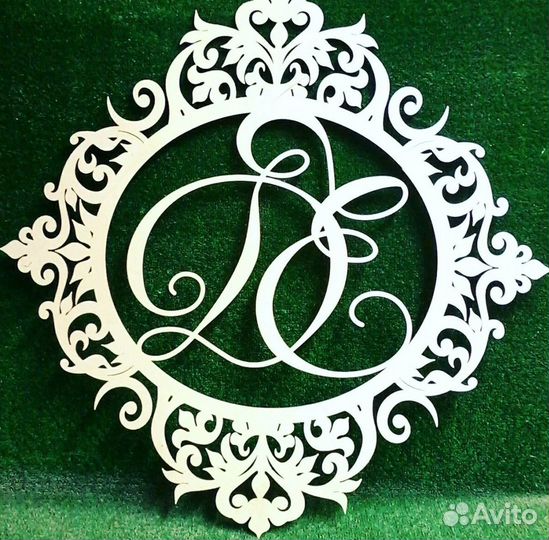 Монограмма на свадьбу (разные размеры)