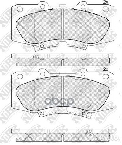 Колодки тормозные toyota hilux 07- перед. PN054