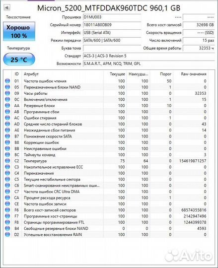 SSD 480-7680Gb Micron Kingston, HDD SATA 8-14Tb