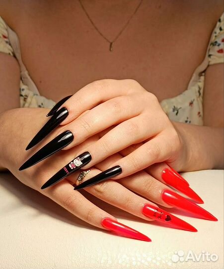 Модель на маникюр, наращивание, дизайн