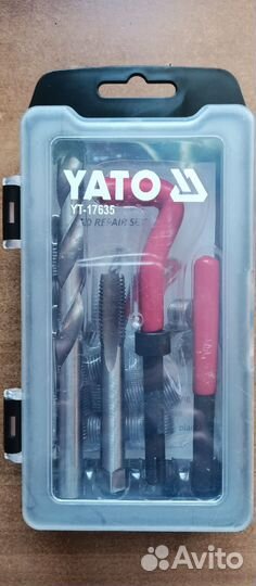 Набор для ремонта резьбы M12х1,75мм yato YT-17635