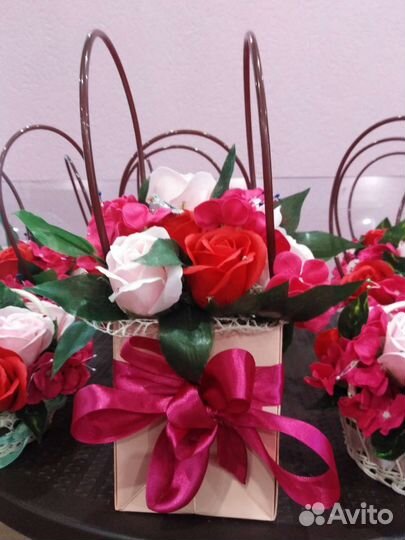 Букет из мыльных цветов