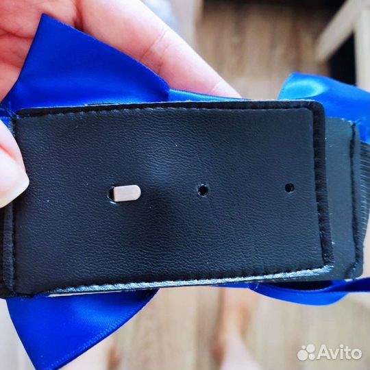 Пояс женский синий на резинке