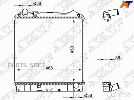 Радиатор охлаждения Исузу Эльф 00-02