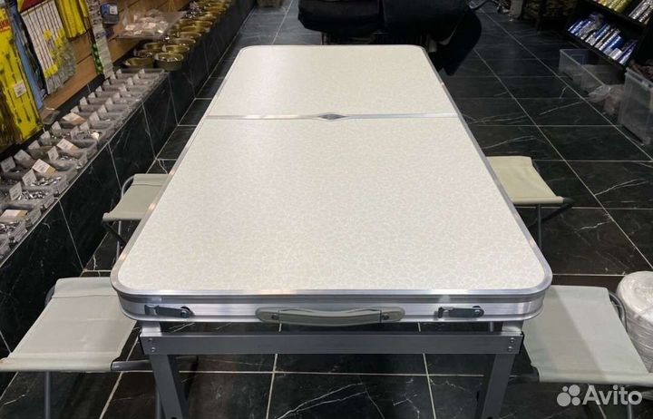 Стол туристический складной усиленный с 4 стульями