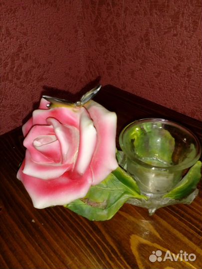 Подсвечники с розой на 1 свечу