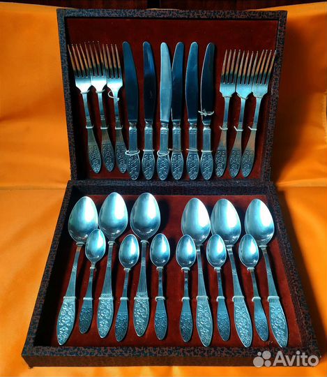 Набор столовых приборов мельхиор СССР
