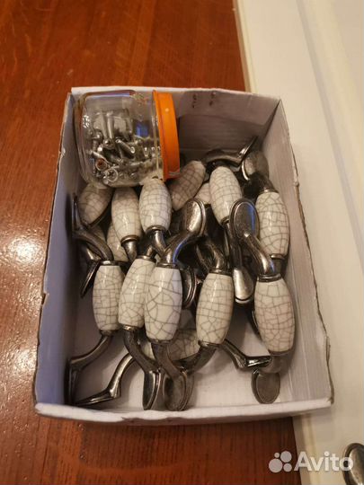 Мебельные ручки керамика скоба