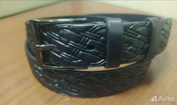 Мужской кожаный ремень. Брючный