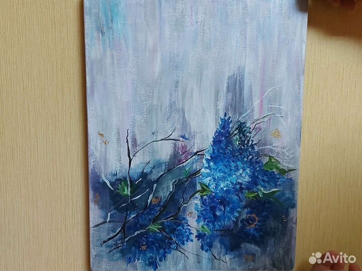 Картина для интерьера на холсте цветы