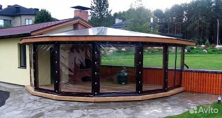 Мягкие окна для беседки