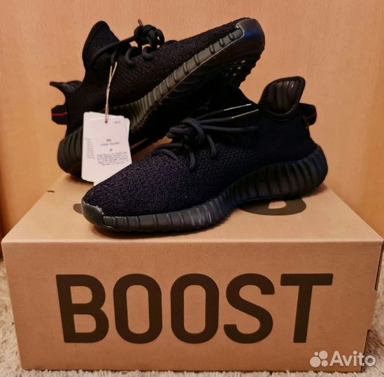 Adidas Yeezy Boost 350 v2 Black Red (оригинал)