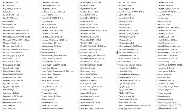 Лекала стекол для тонировки