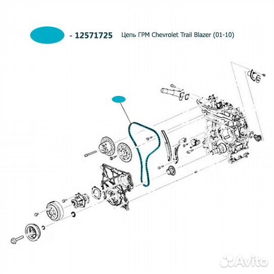 Цепь грм chevrolet