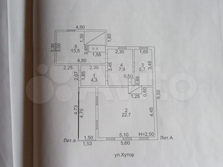 Дом 36,3 м² на участке 4 сот.