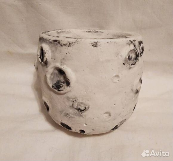 Кашпо бетонное ручной работы - Луна