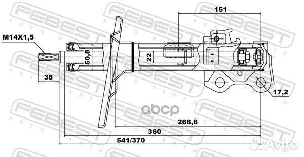 Амортизатор передний левый GAS.twin tube 016609