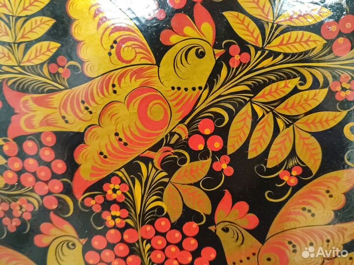 Хохлома тарелка настенная СССР большая