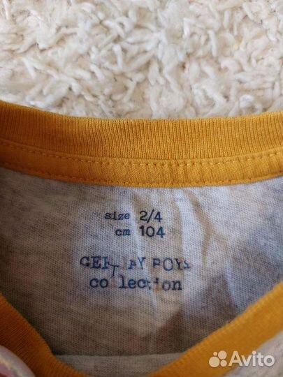 Джинсовые шорты+футболка 104