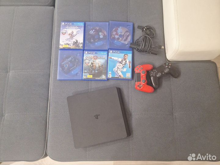 Sony playstation 4 slim 1tb с играми