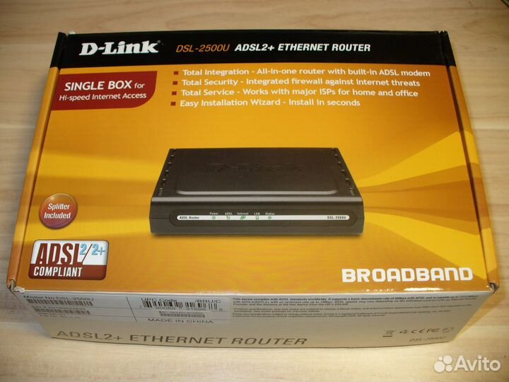 Роутер-маршрутизатор D-Link DSL-2500U adsl2+