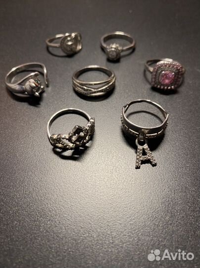 Кольца серебряные (925 пр.)