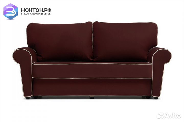 Диван еврокнижка Прованс бордовый