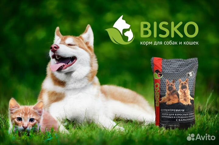 Премиум корм Bisko для собак и кошек