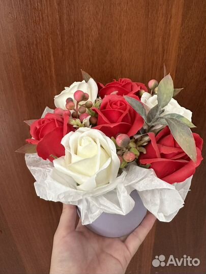 Букет из мыльных роз