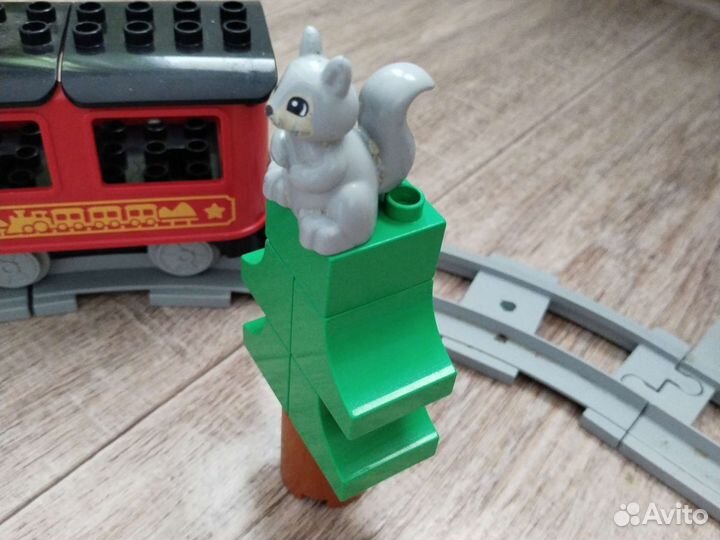 Lego duplo поезд на паровой тяге,железная дорога