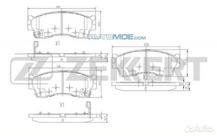 Колодки торм. диск. передн. Kia Carens 00- Clarus