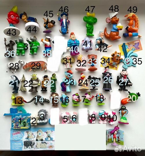 Не киндеры фигурки хелло китти, чупа чупс и др