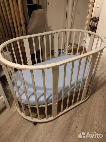 Кроватка трансформер 5в1 с матрасом