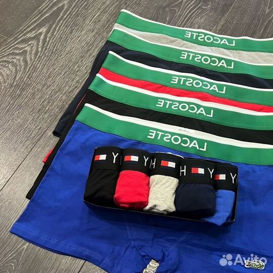Набор трусов calvin tommy lacoste лакост