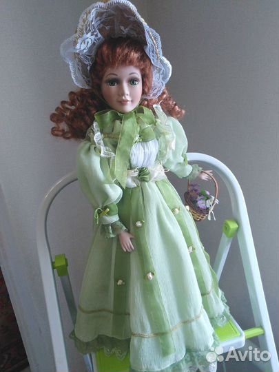 Кукла фарфоровая, Германия, 1995 год. 55 см