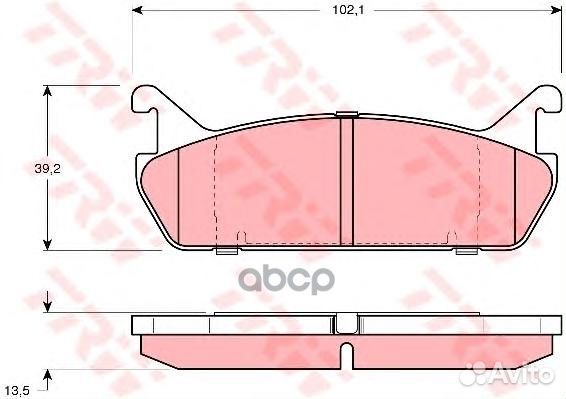 GDB887 TRW колодки тормозные задние комплект