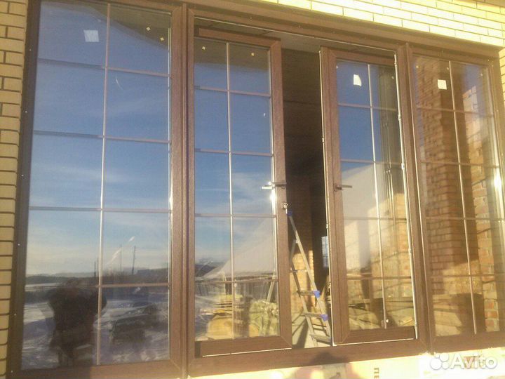Панорамное окно с раздвижными дверями