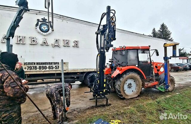 Вибропогружатель столбостав на трактор
