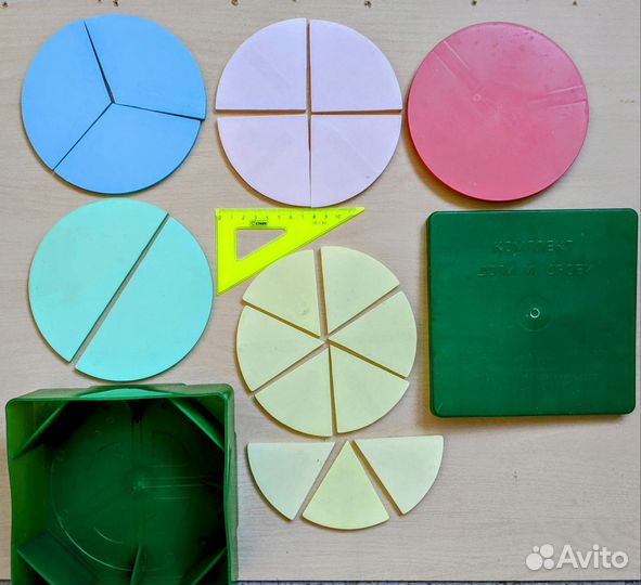 Доли и дроби СССР обучающий комплект на магнитах